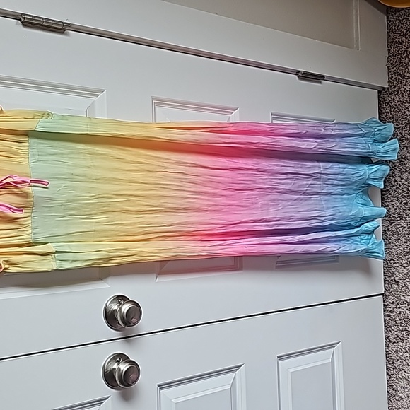 Betsy Johnson Rainbow Sunrise Maxi Ankle Dress  in Ladies Size S NWT - Picture 6 of 11